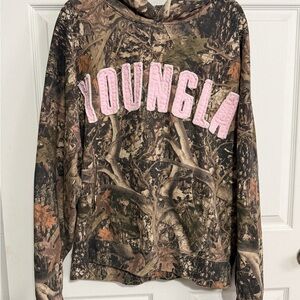 YoungLA Camouflage Utility Hoodie with Pink Logo